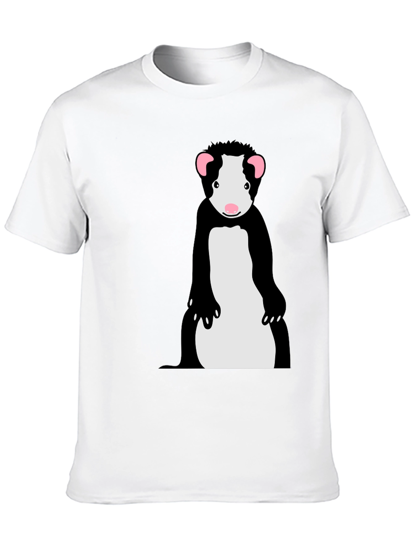 Cool Ferret Graphic Tee - Black Cotton T-Shirt