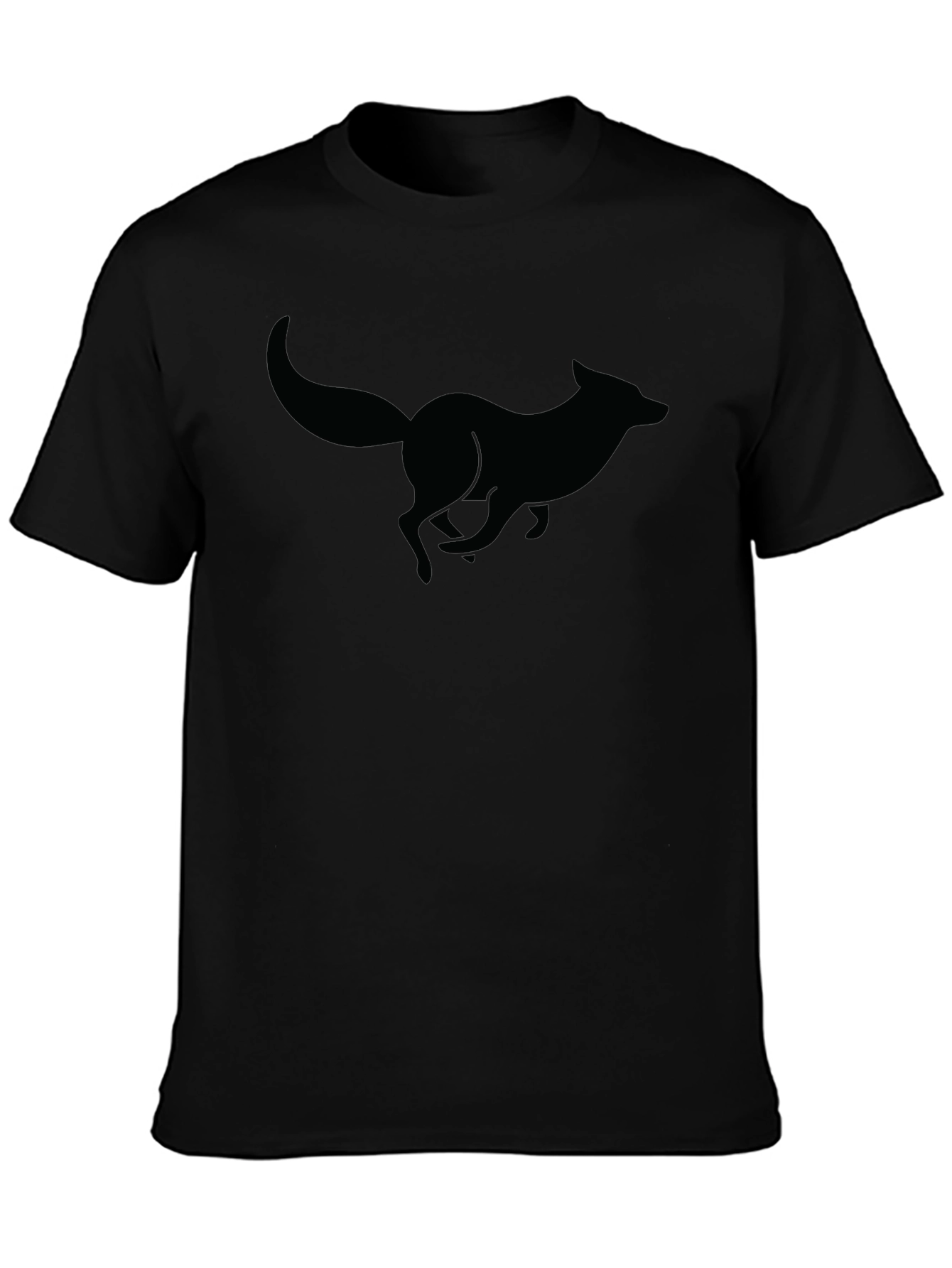 Black Fox Silhouette Graphic T-Shirt