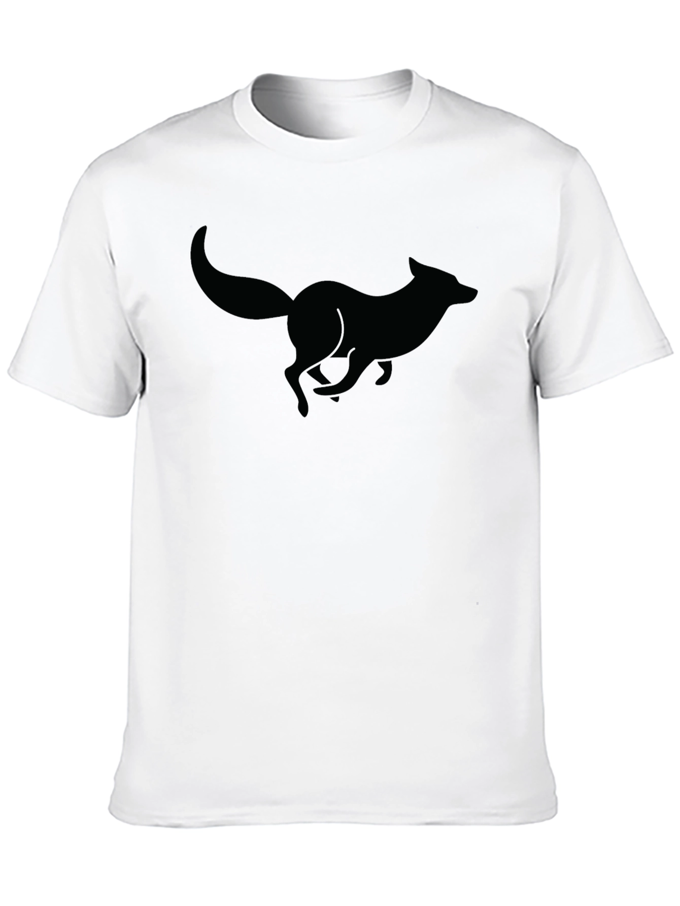 Black Fox Silhouette Graphic T-Shirt