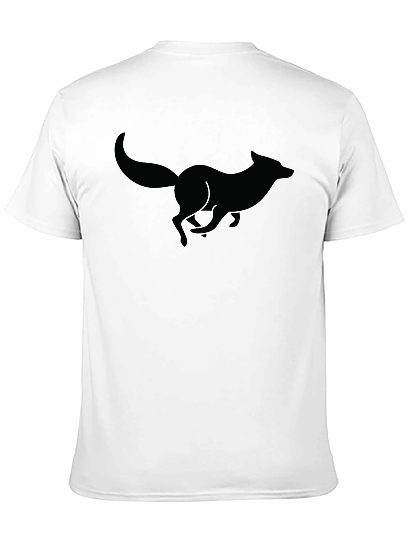 Black Fox Silhouette Graphic T-Shirt