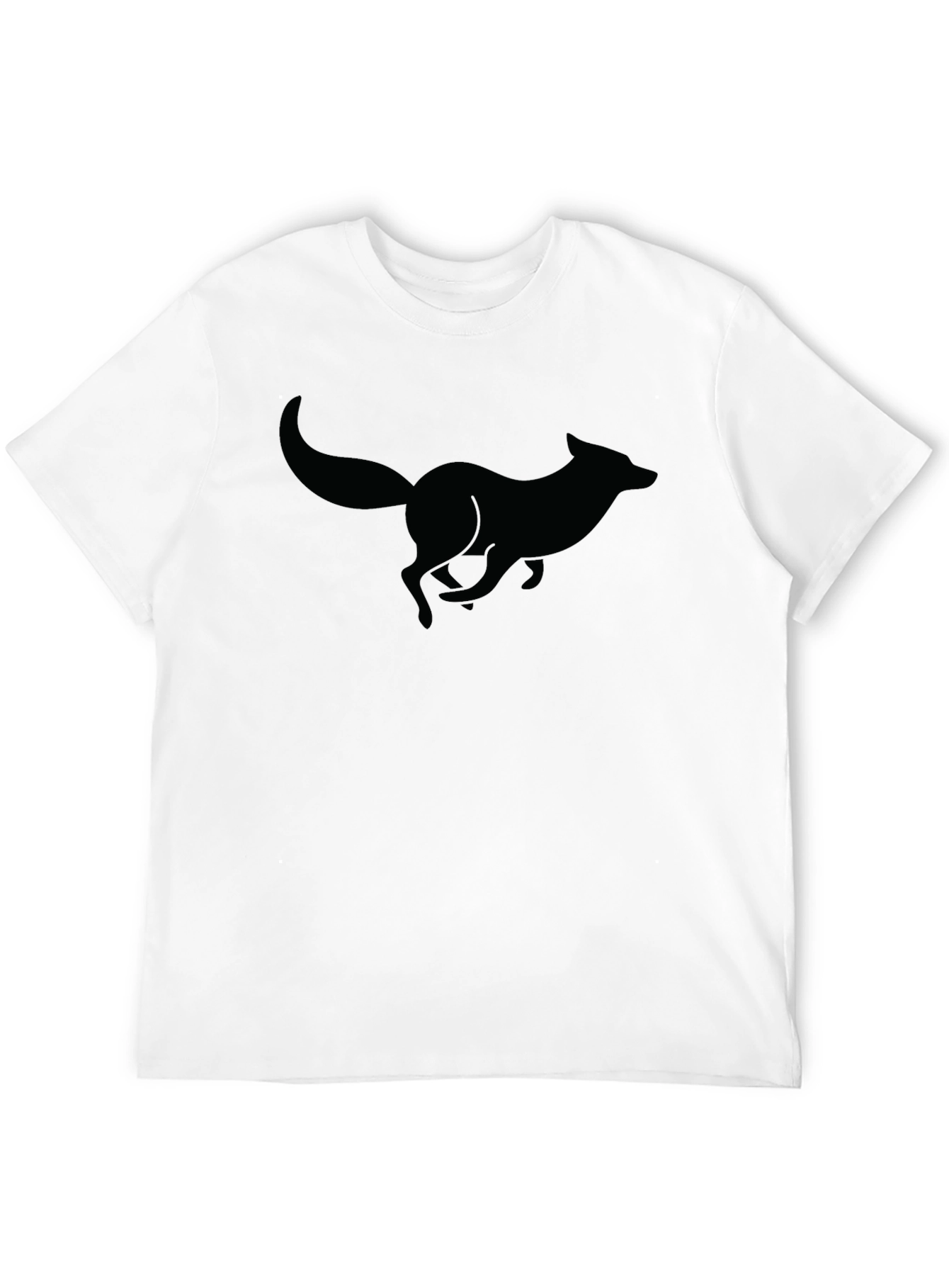 Black Fox Silhouette Graphic T-Shirt
