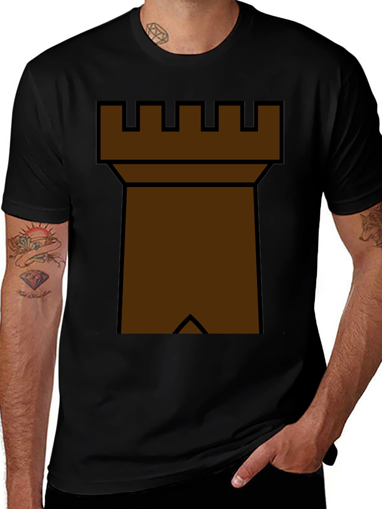 Chess Rook Graphic Tee - Strategy & Style
