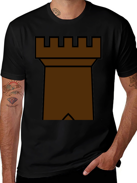 Chess Rook Graphic Tee - Strategy & Style