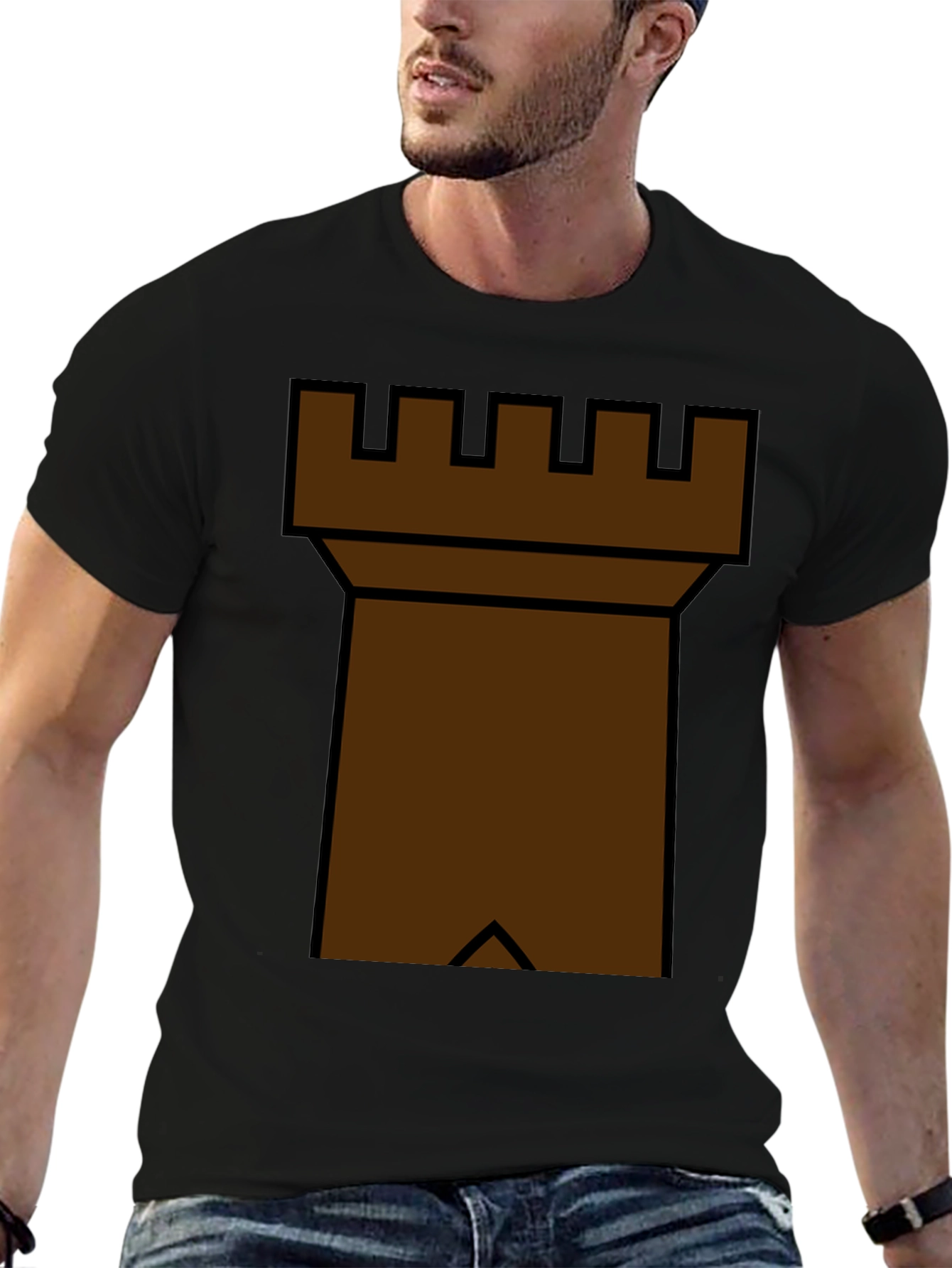 Chess Rook Graphic Tee - Strategy & Style