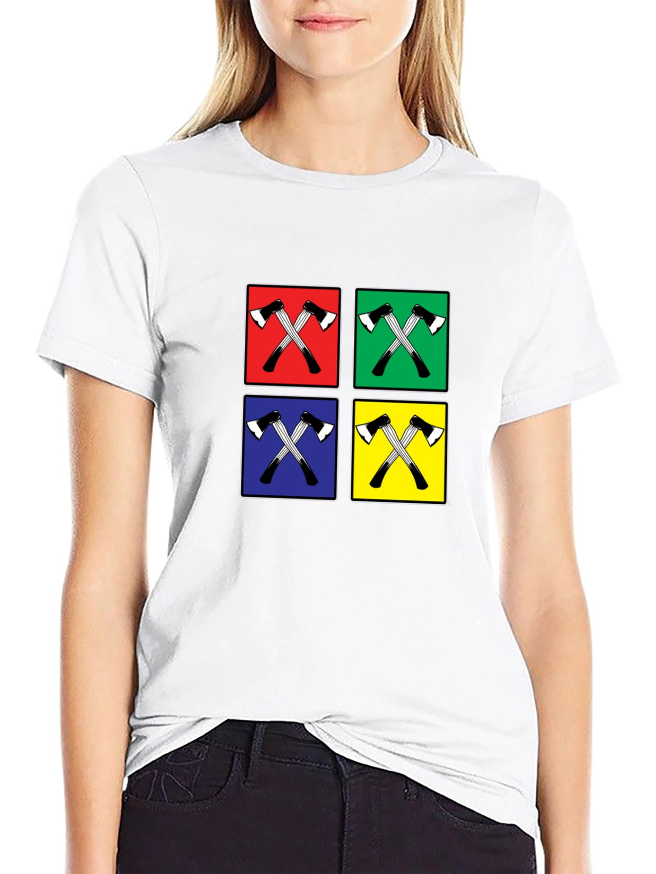 Axe Icon Pop Art Black Tee