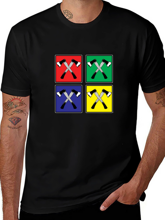Axe Icon Pop Art Black Tee