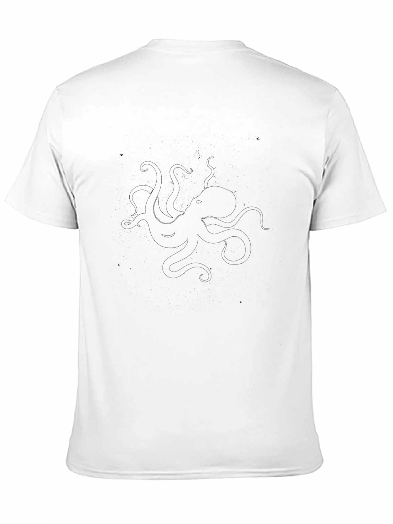 Mens Black Octopus Graphic Tee - Casual Comfort