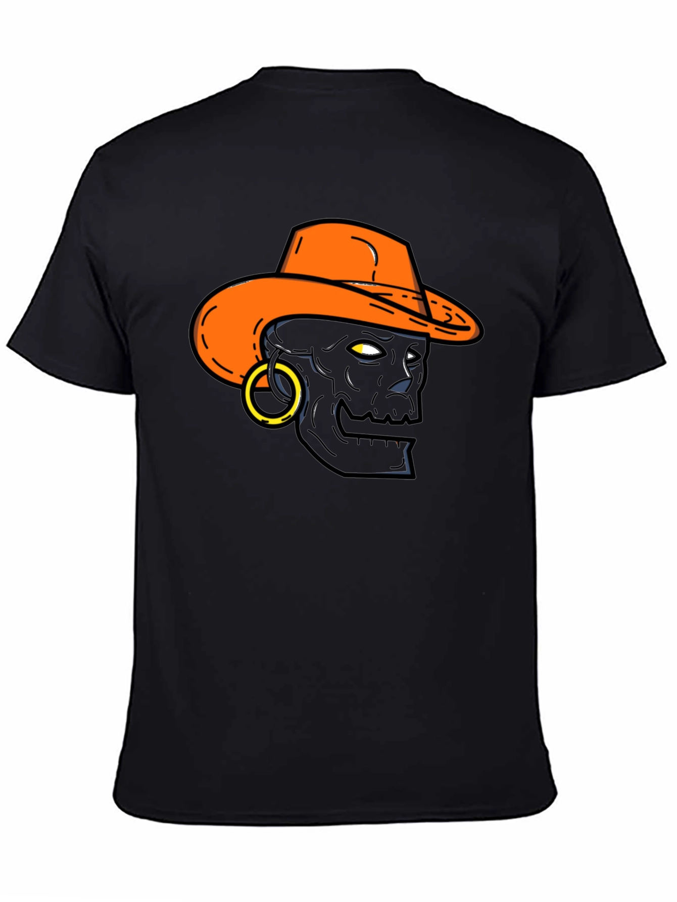 Skull Cowboy Graphic T-Shirt - Black Tee