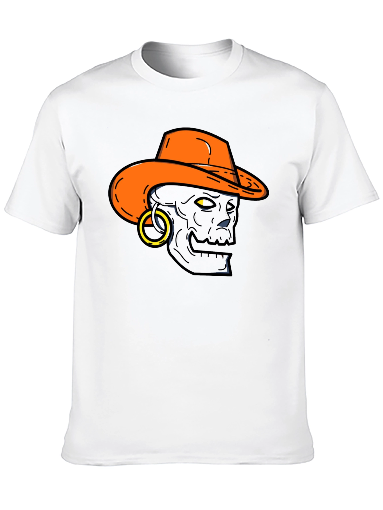 Skull Cowboy Graphic T-Shirt - Black Tee