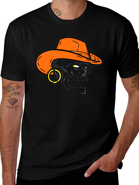 Skull Cowboy Graphic T-Shirt - Black Tee