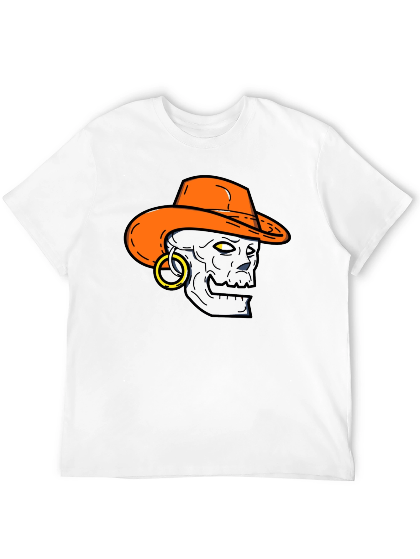 Skull Cowboy Graphic T-Shirt - Black Tee