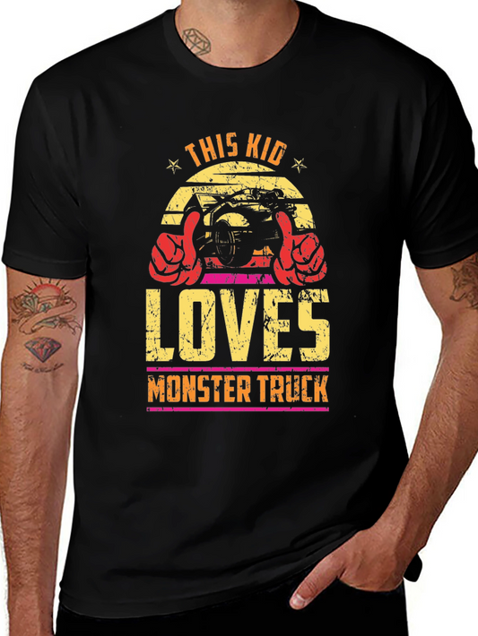 This Kid Loves Monster Truck Graphic T-Shirt
