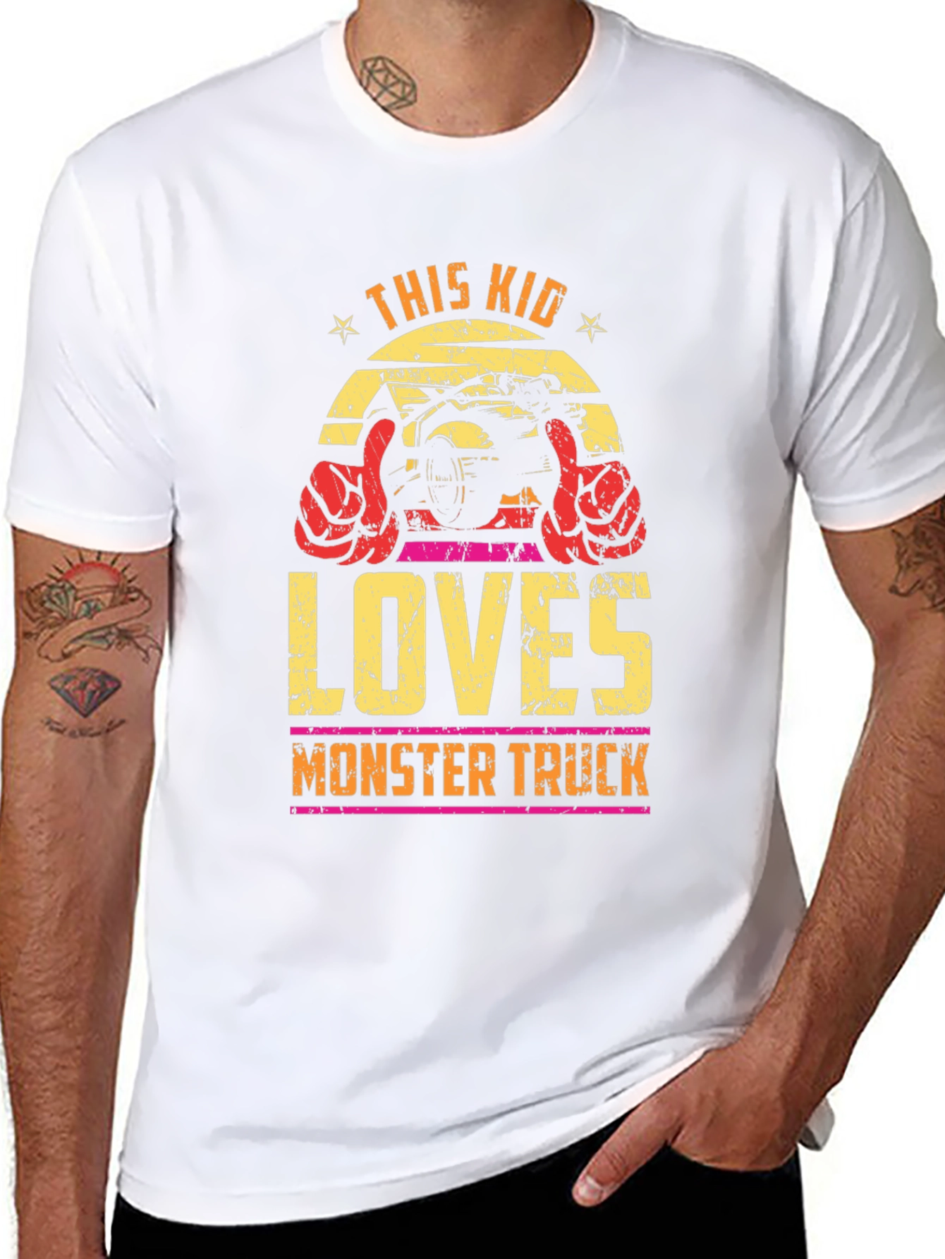 This Kid Loves Monster Truck Graphic T-Shirt