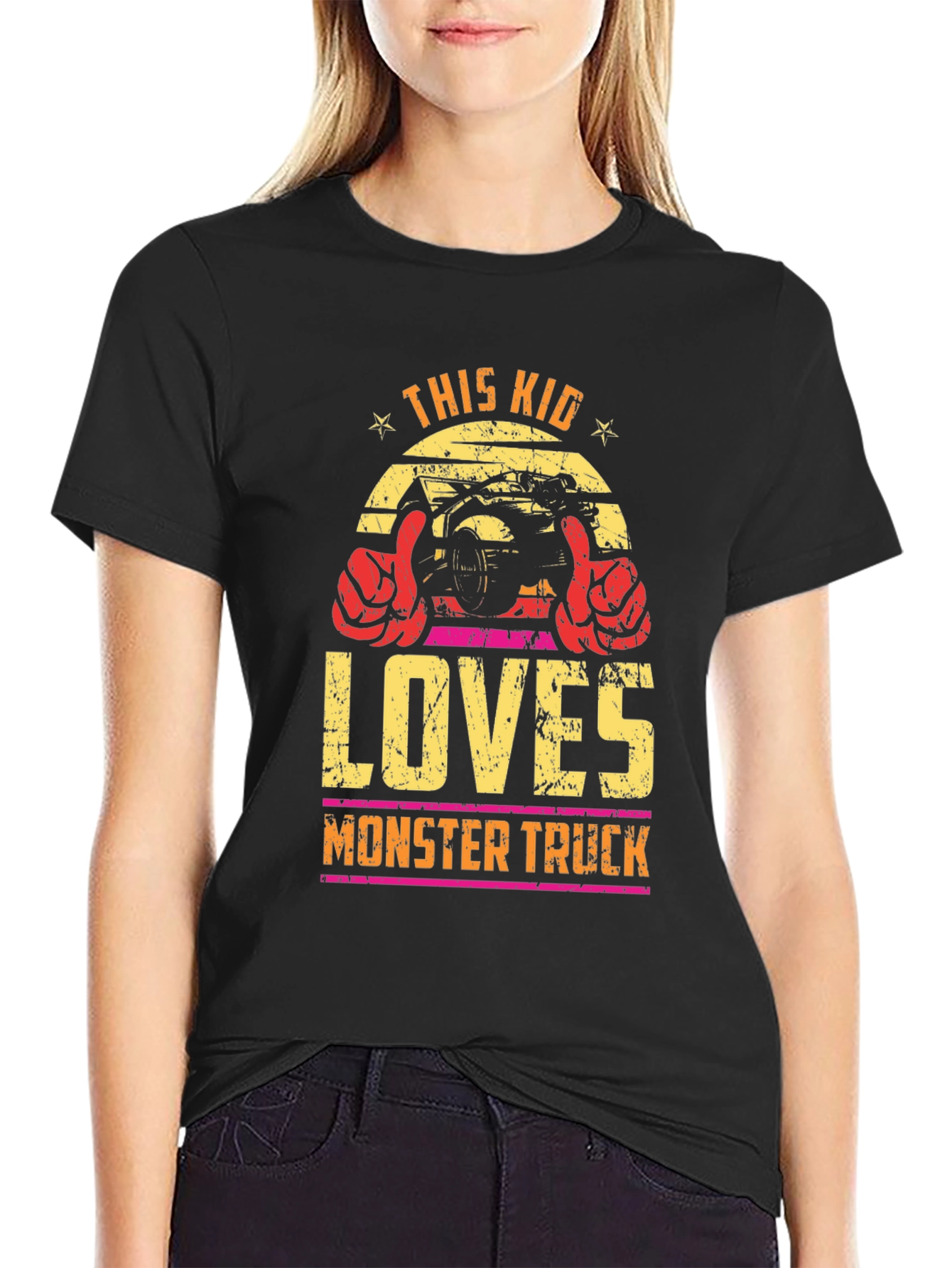 This Kid Loves Monster Truck Graphic T-Shirt