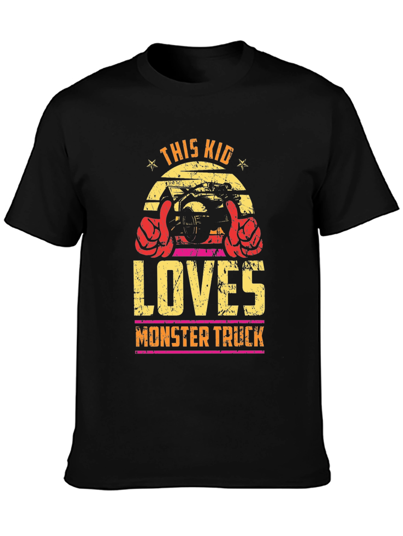 This Kid Loves Monster Truck Graphic T-Shirt