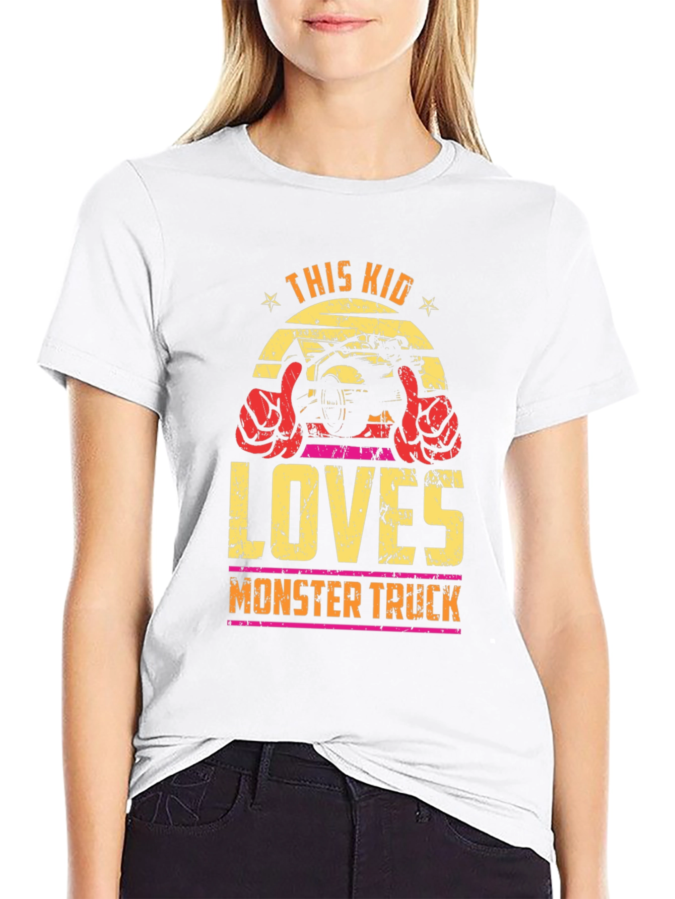 This Kid Loves Monster Truck Graphic T-Shirt