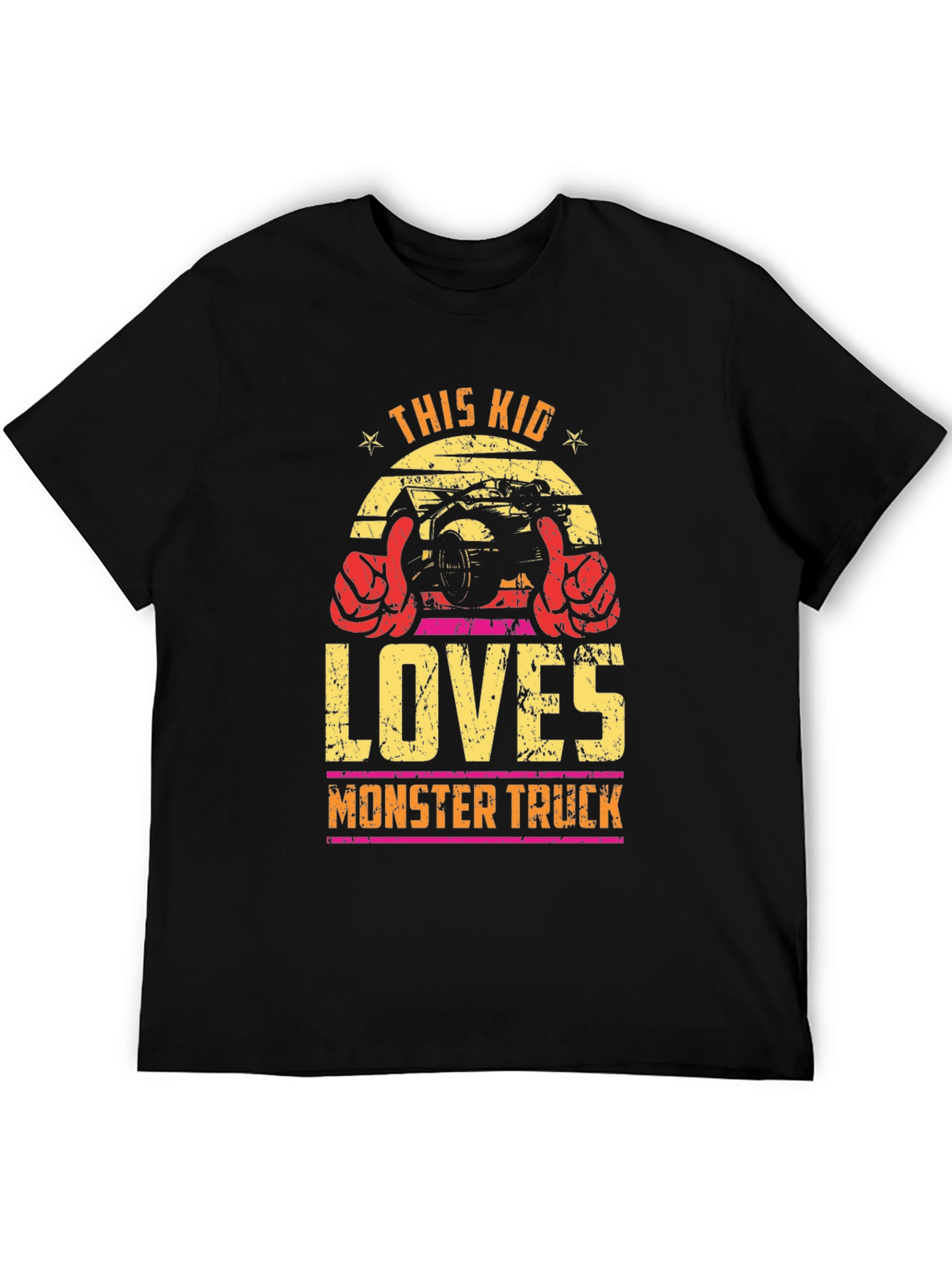 This Kid Loves Monster Truck Graphic T-Shirt