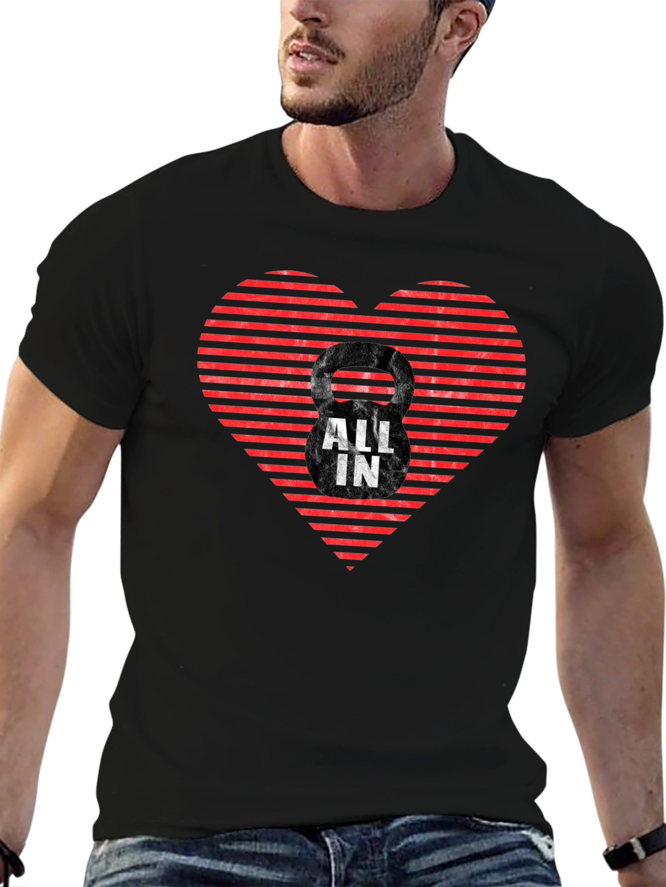 All In Kettlebell Heart T-Shirt
