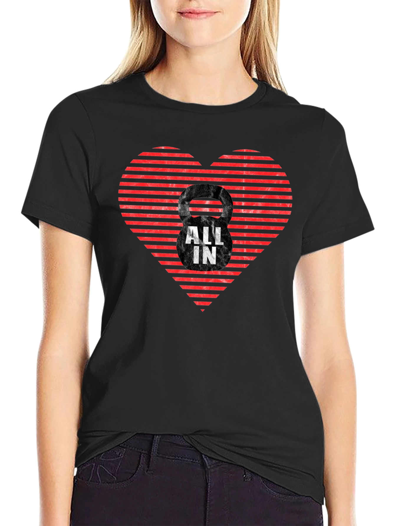 All In Kettlebell Heart T-Shirt