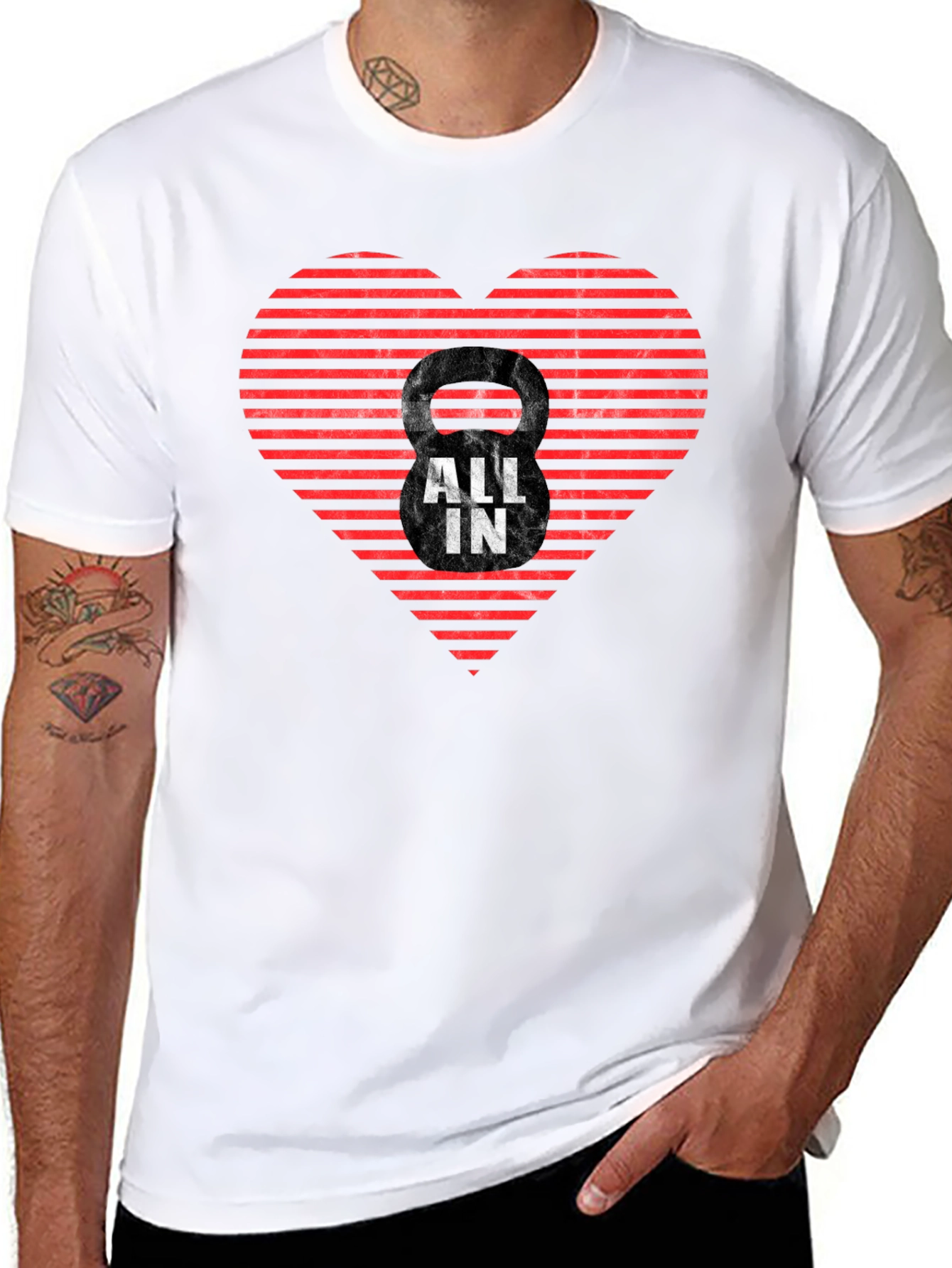 All In Kettlebell Heart T-Shirt