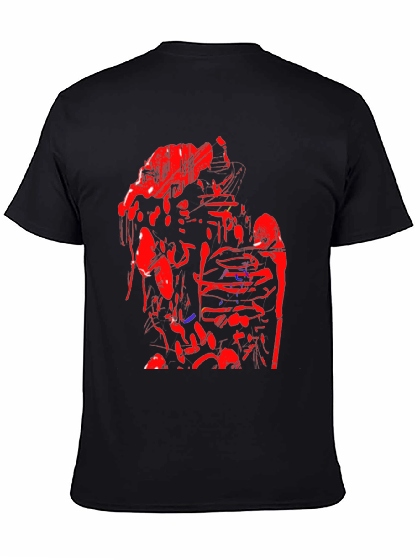 Abstract Red & Black Graphic Tee