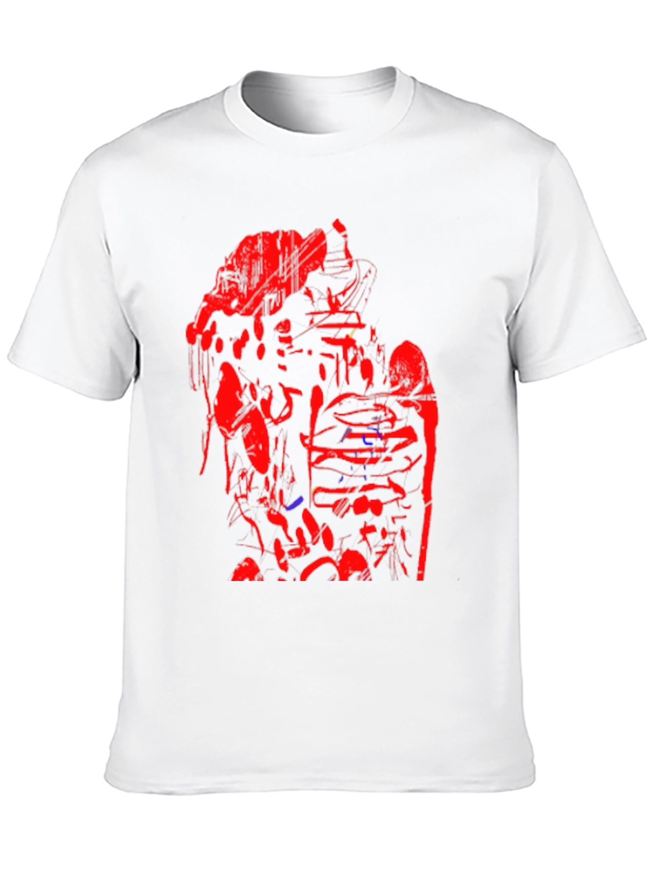 Abstract Red & Black Graphic Tee