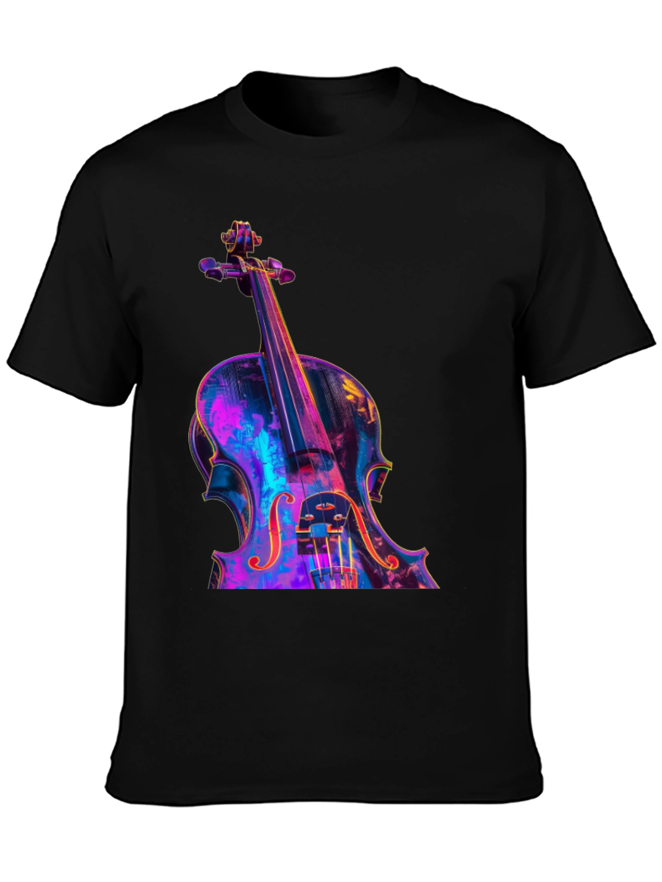 Violin Graphic Tee - Musicians Black T-Shirt