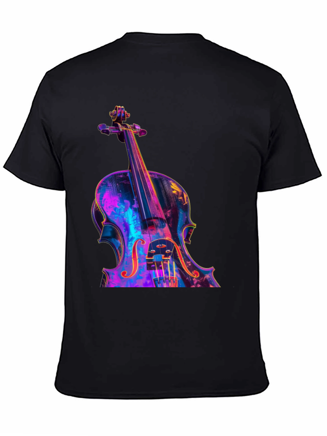 Violin Graphic Tee - Musicians Black T-Shirt