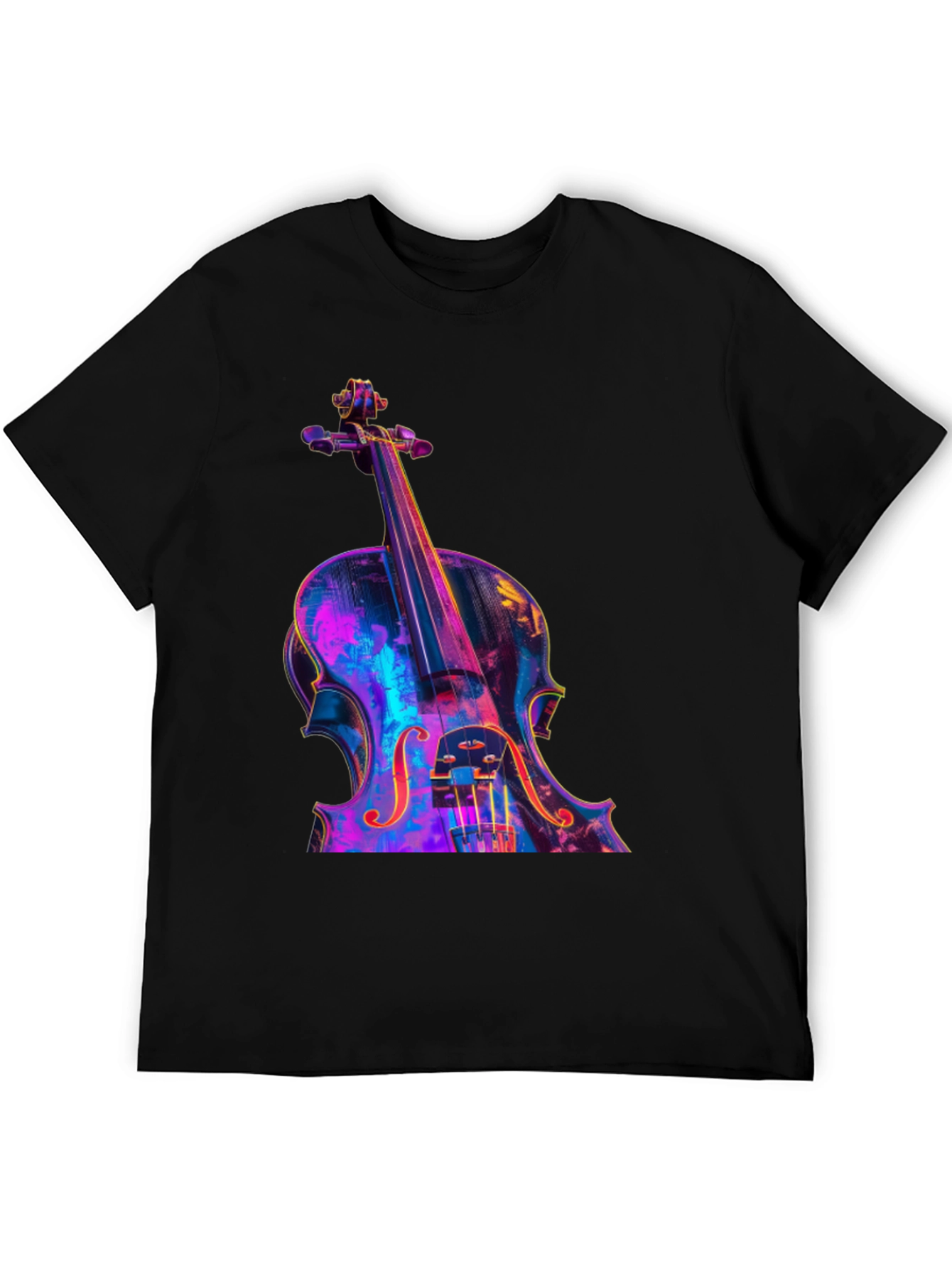 Violin Graphic Tee - Musicians Black T-Shirt