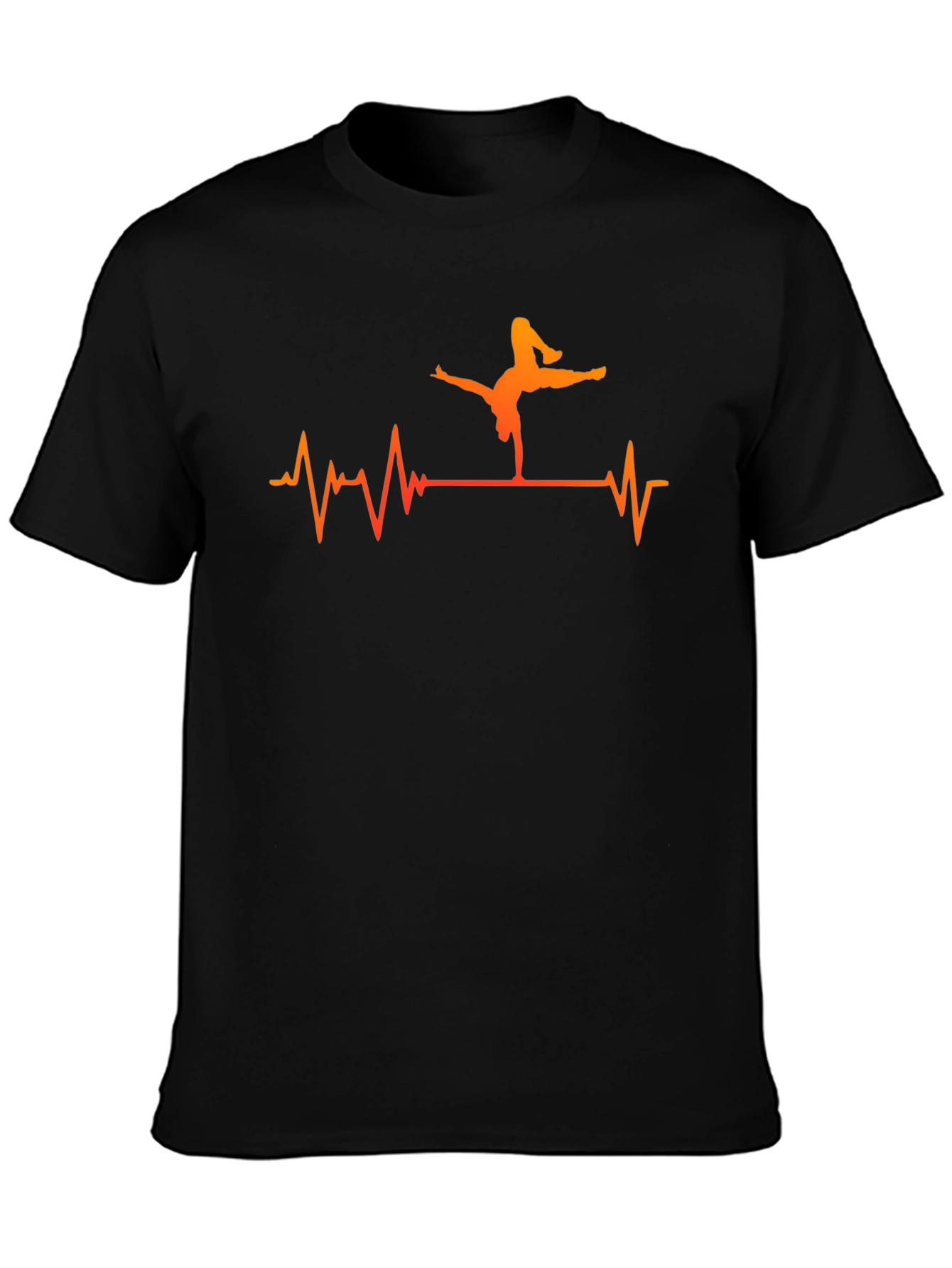 Handstand Heartbeat T-Shirt - Black