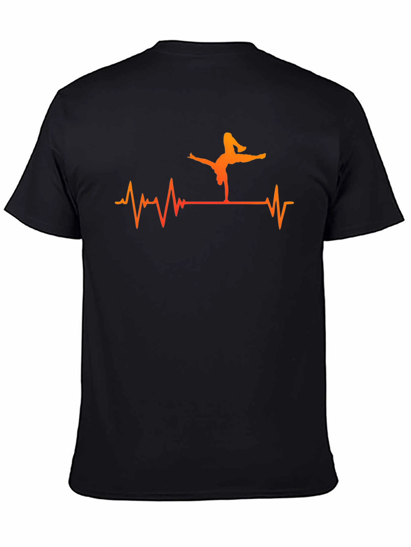 Handstand Heartbeat T-Shirt - Black