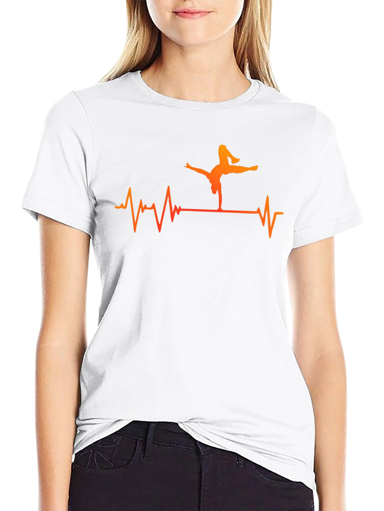 Handstand Heartbeat T-Shirt - Black