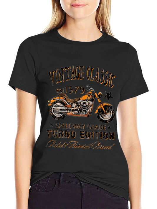 Vintage Classic Motorcycle T-Shirt - Turbo Edition