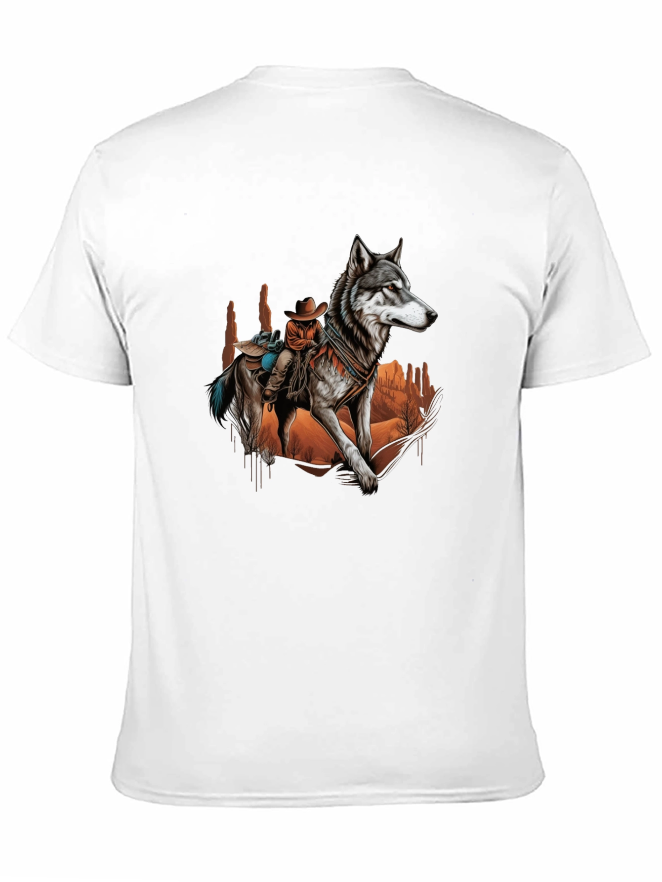 Wolf Rider Graphic Tee - Western Style