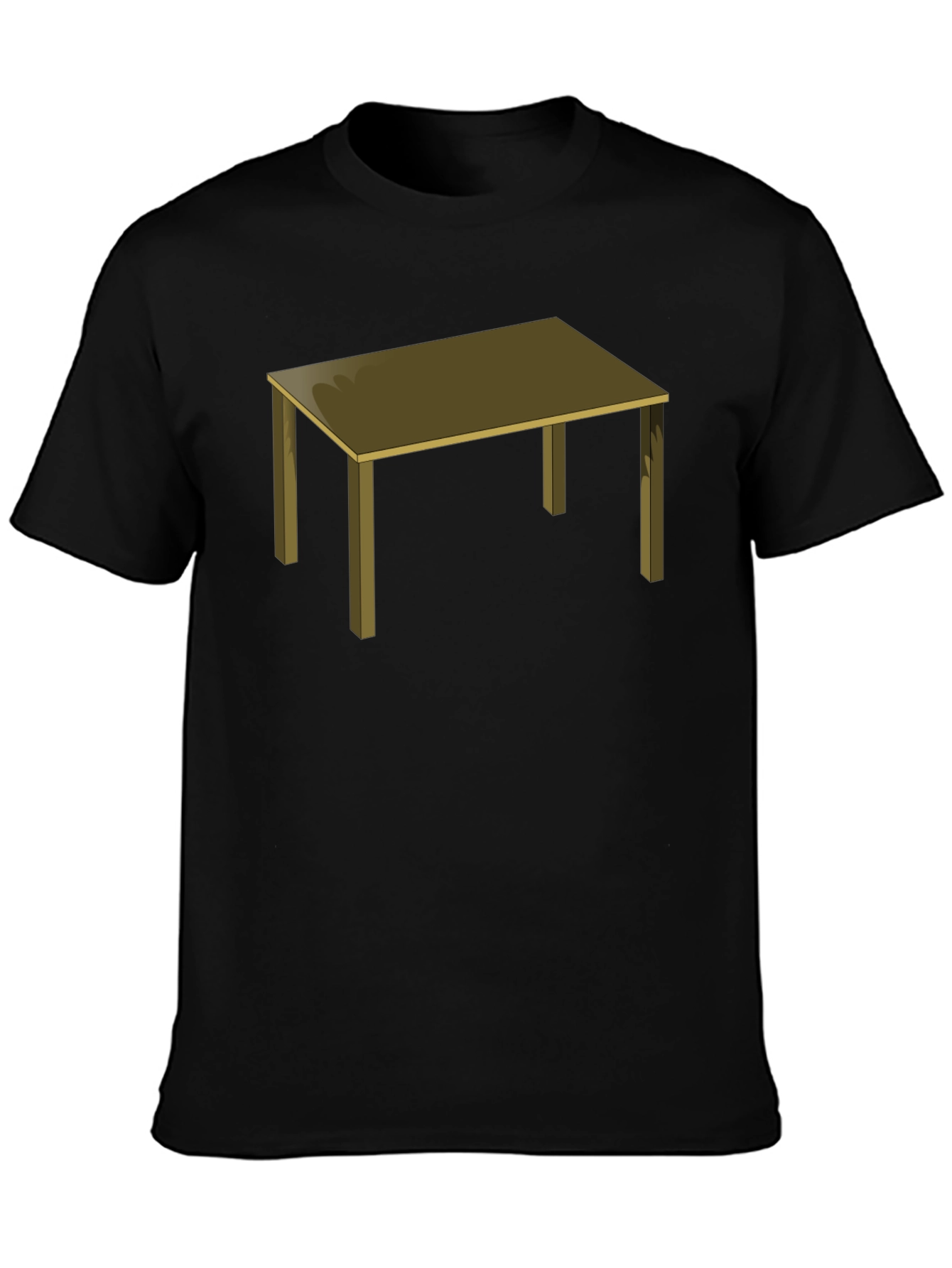 Table Graphic Tee - Black Cotton T-Shirt