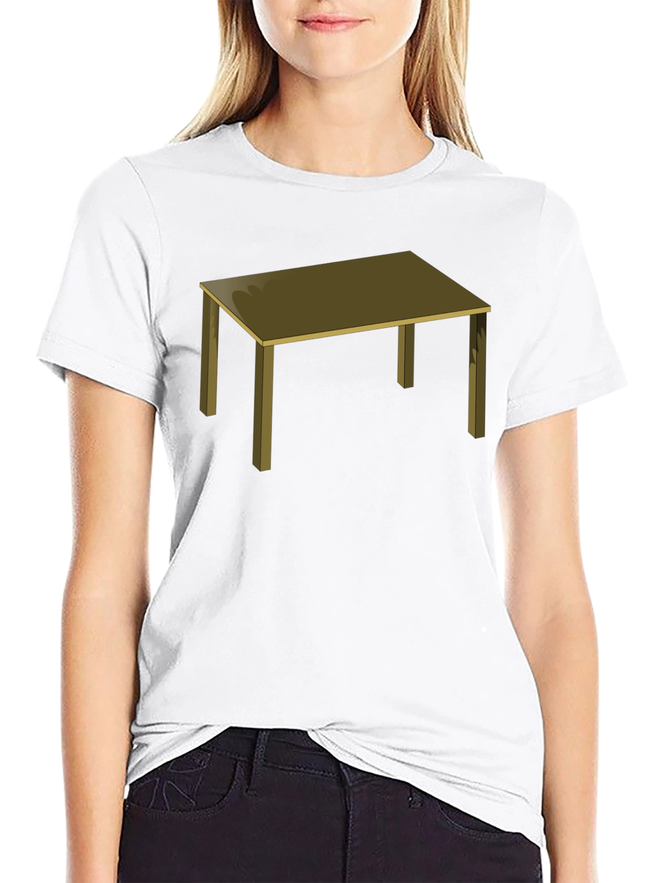 Table Graphic Tee - Black Cotton T-Shirt
