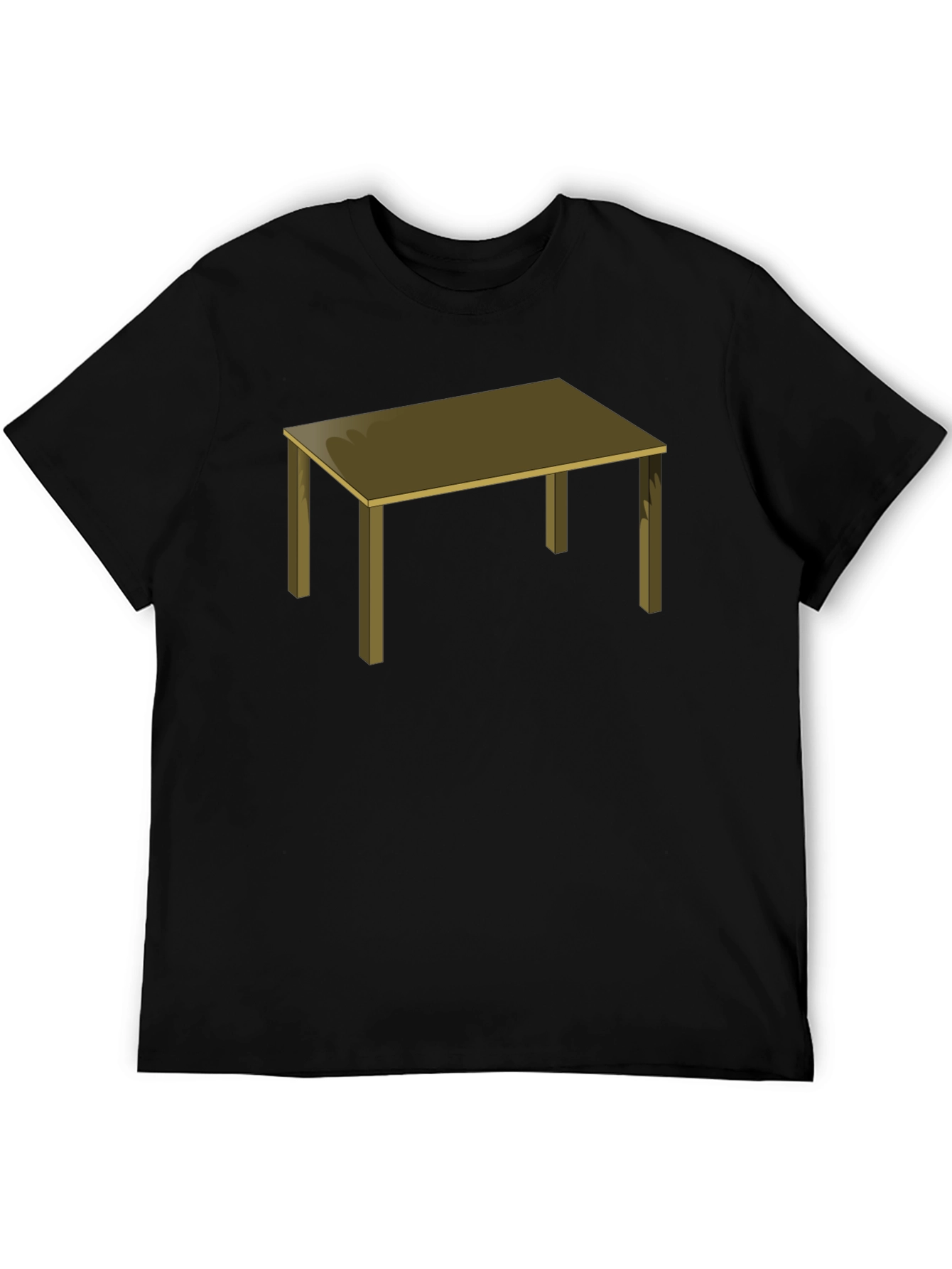 Table Graphic Tee - Black Cotton T-Shirt
