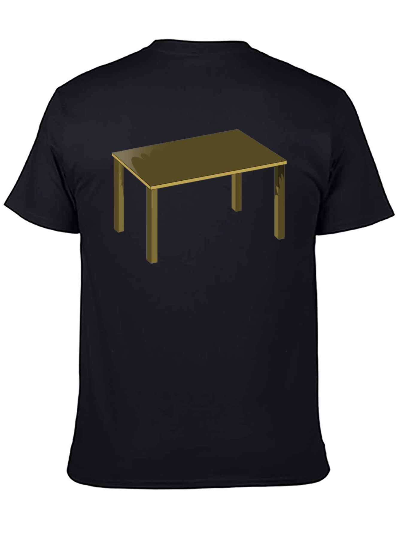 Table Graphic Tee - Black Cotton T-Shirt