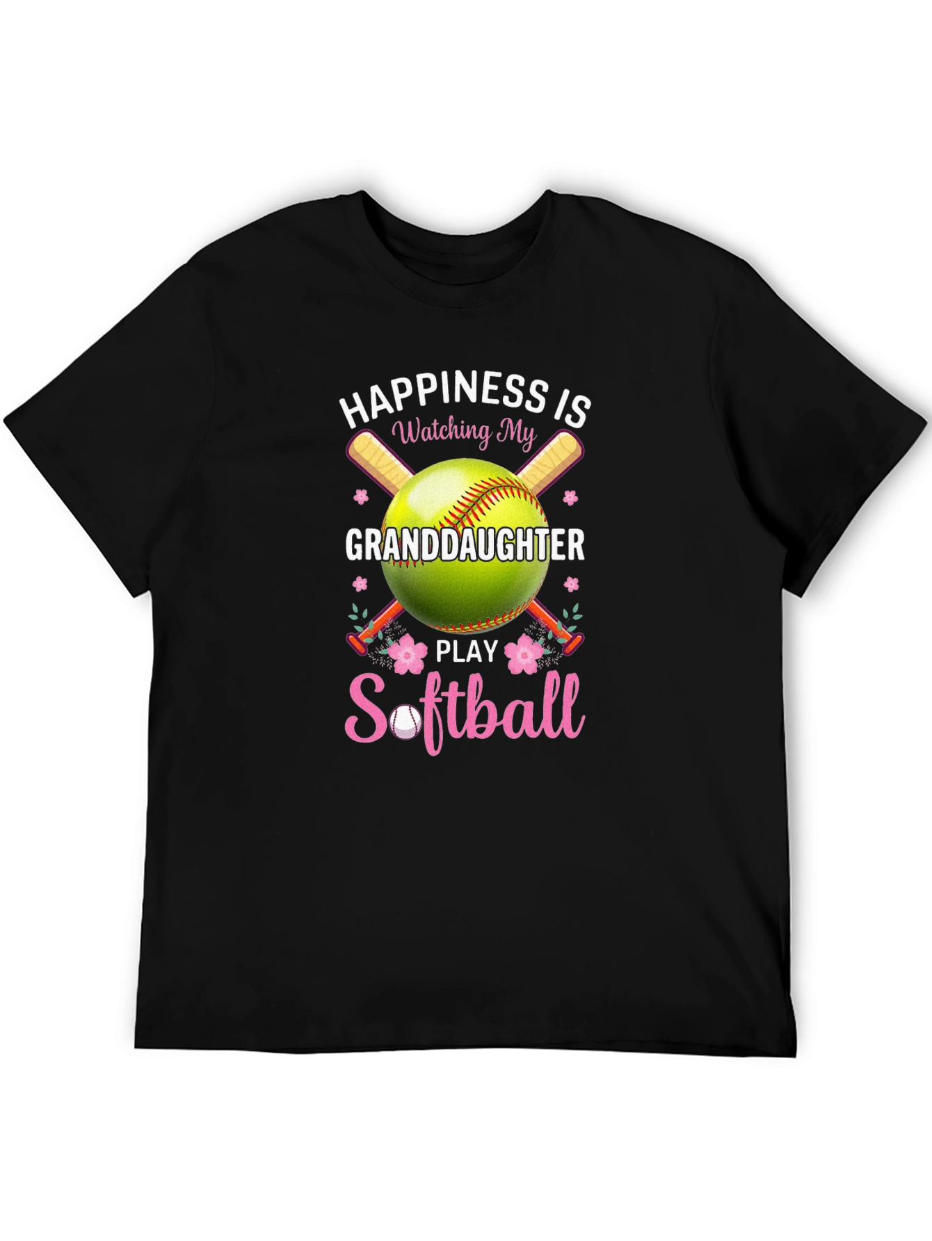 Happiness Watching My Granddaughter Play Softball T-Shirt