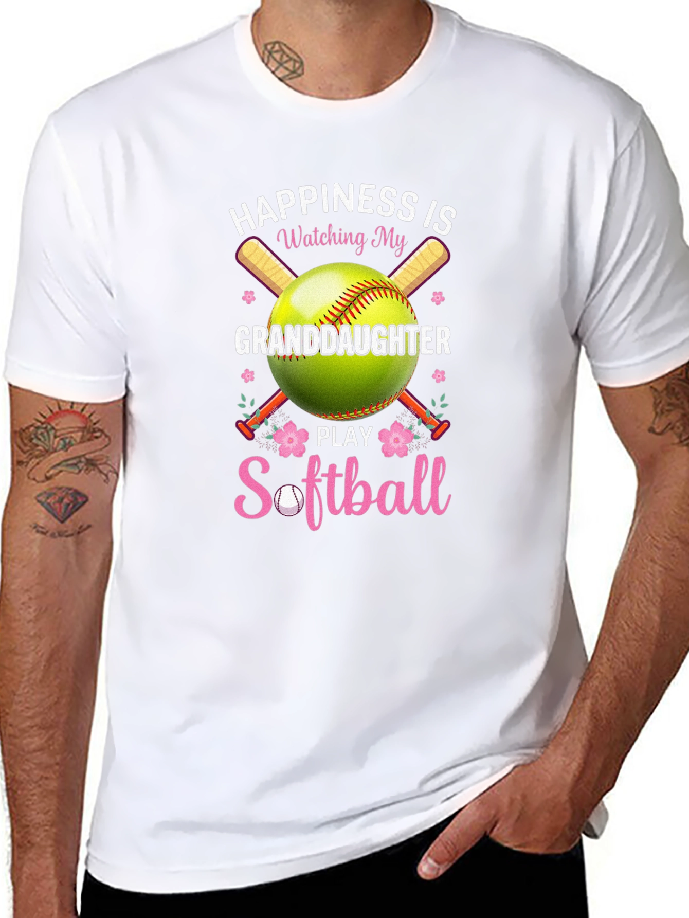 Happiness Watching My Granddaughter Play Softball T-Shirt