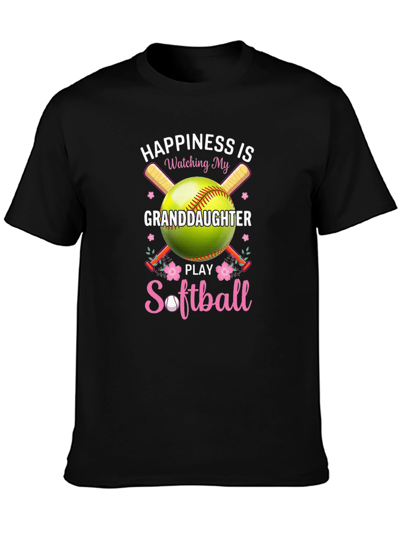 Happiness Watching My Granddaughter Play Softball T-Shirt
