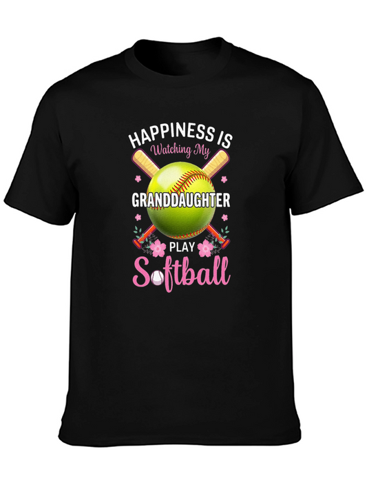 Happiness Watching My Granddaughter Play Softball T-Shirt