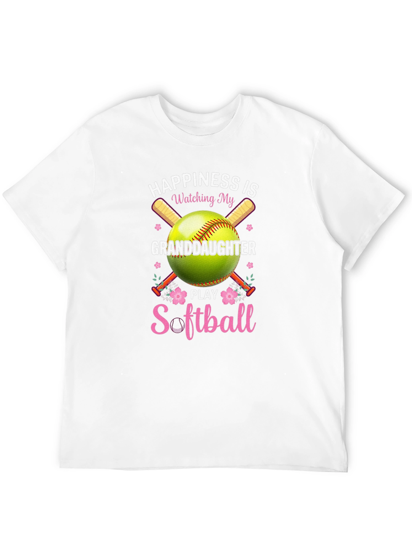 Happiness Watching My Granddaughter Play Softball T-Shirt