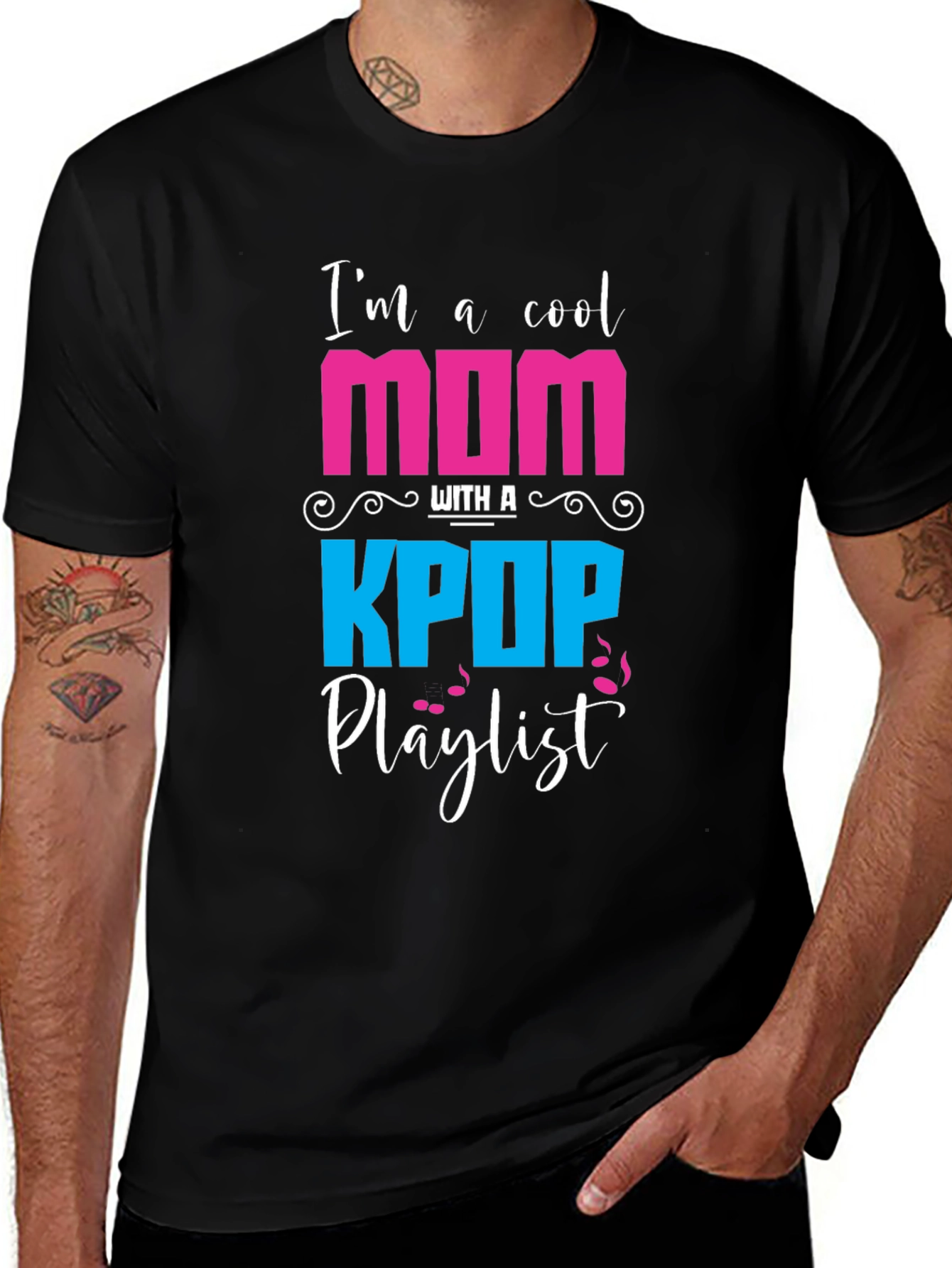 Cool Mom K-Pop Playlist Graphic T-Shirt