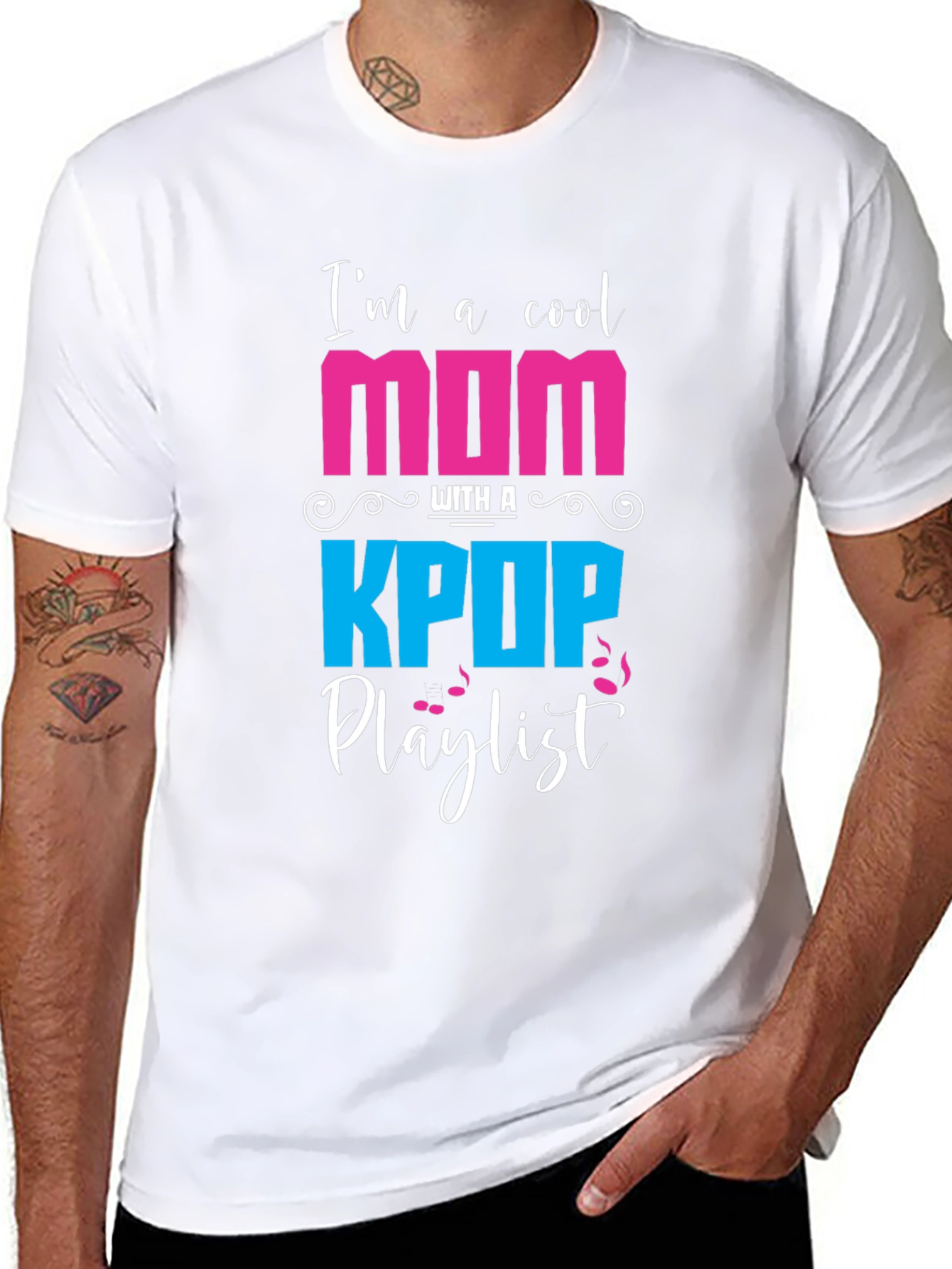 Cool Mom K-Pop Playlist Graphic T-Shirt