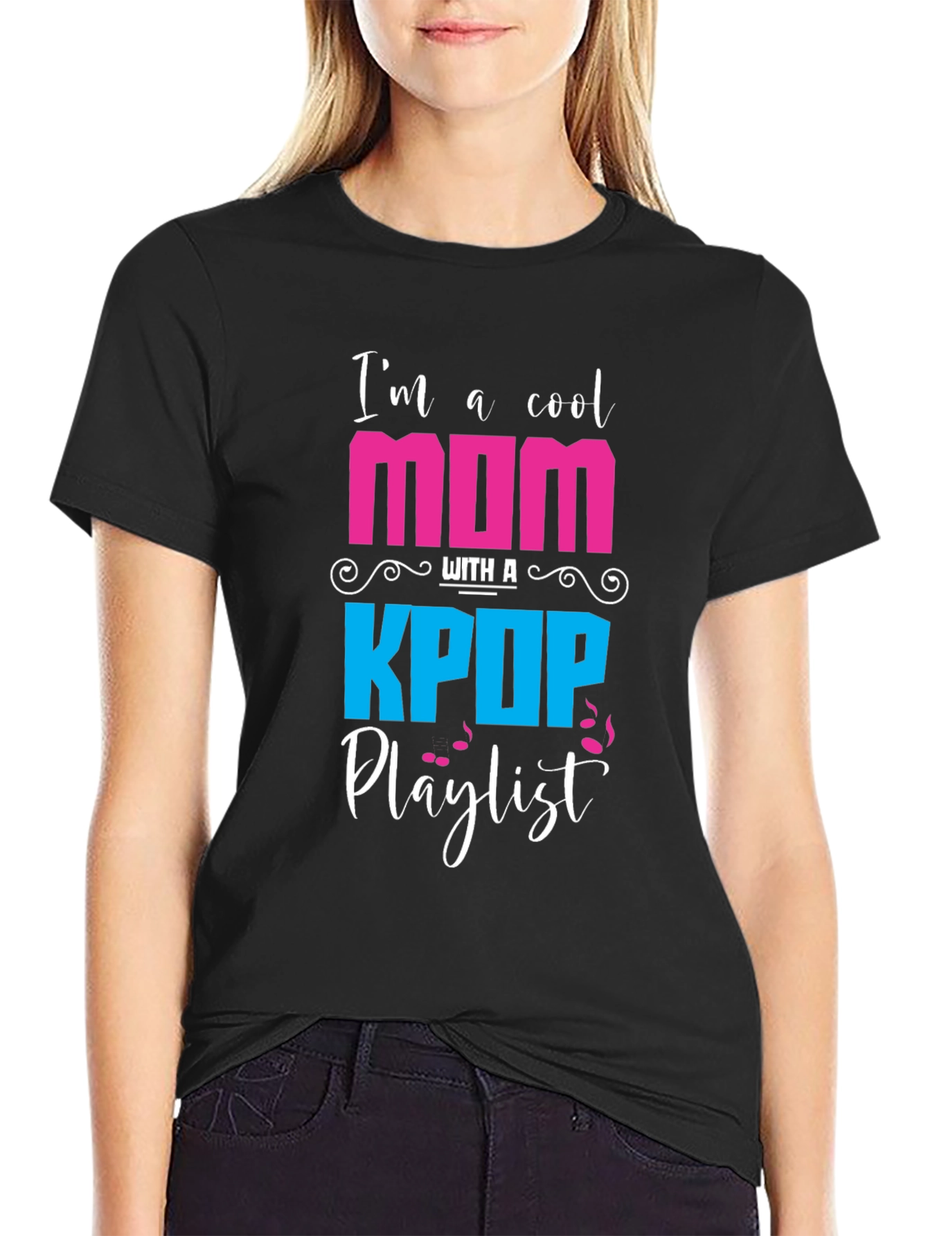 Cool Mom K-Pop Playlist Graphic T-Shirt