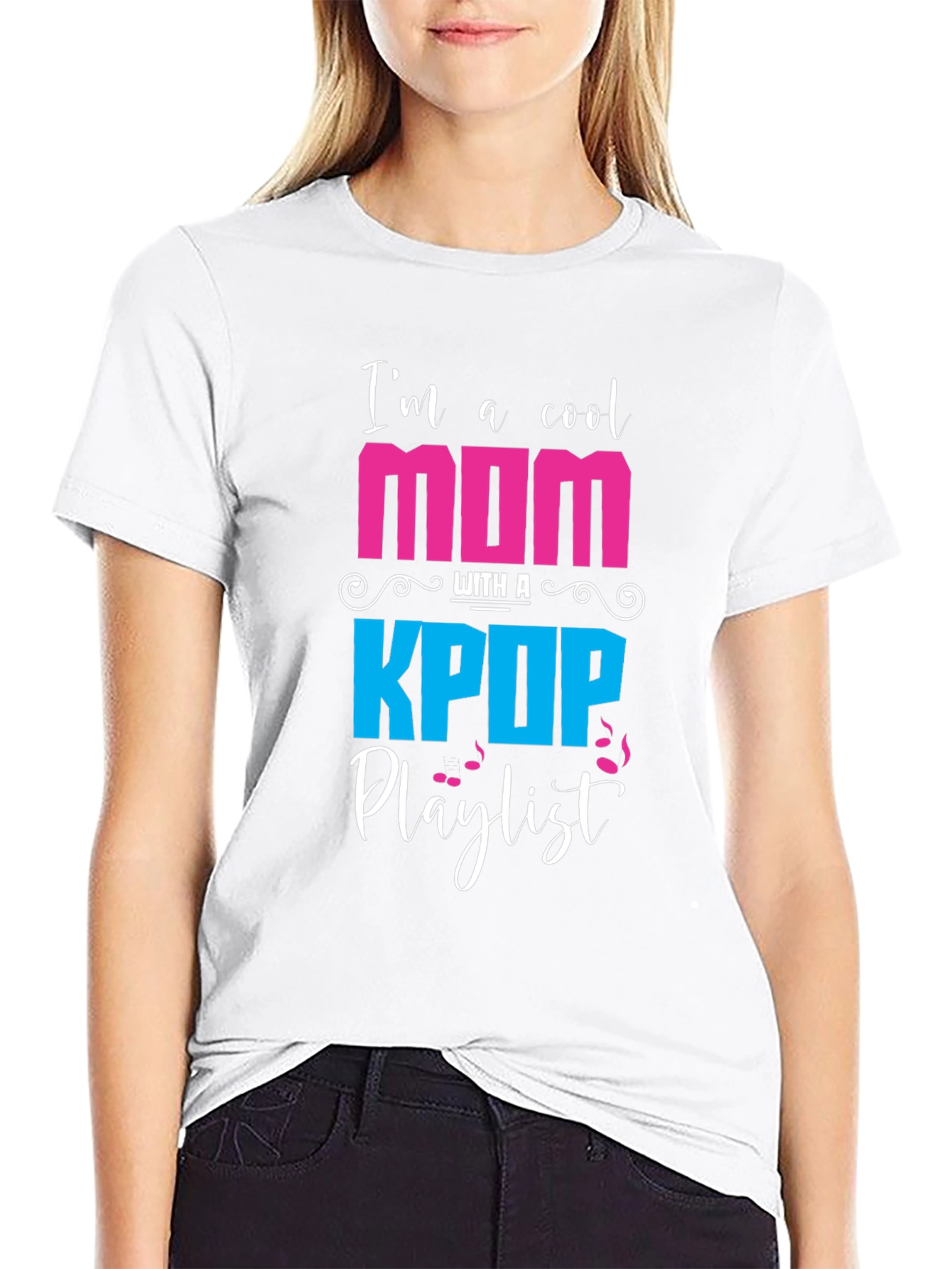 Cool Mom K-Pop Playlist Graphic T-Shirt