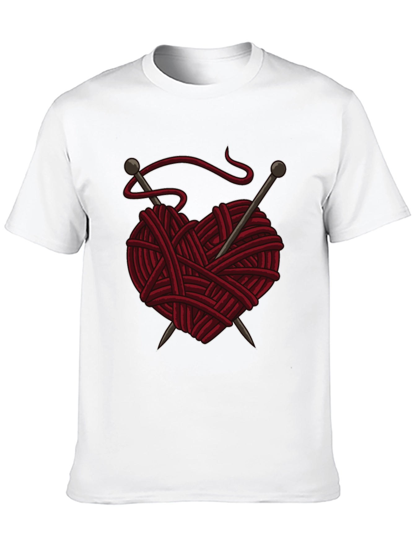 Knitting Heart T-Shirt - Yarn Love