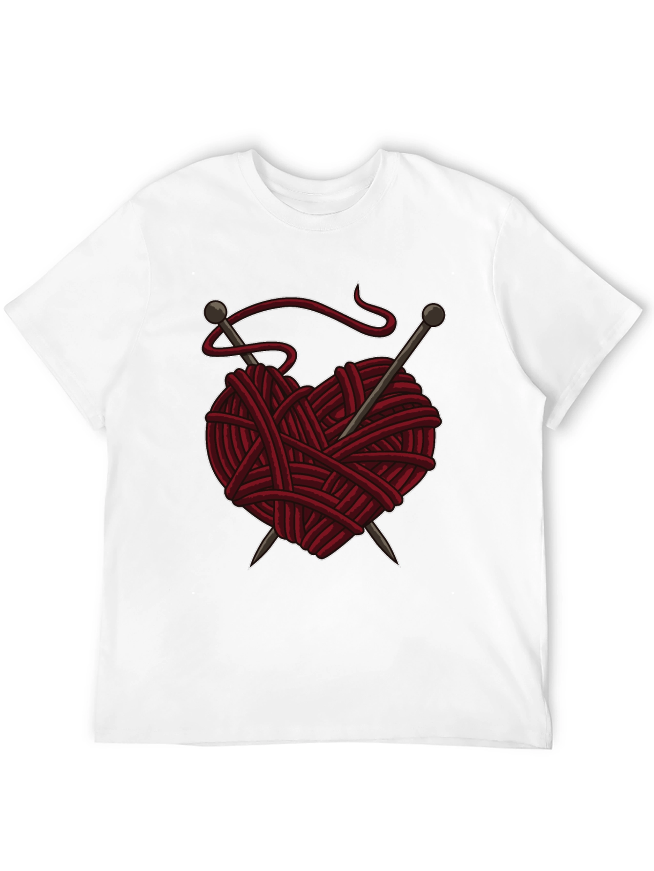 Knitting Heart T-Shirt - Yarn Love