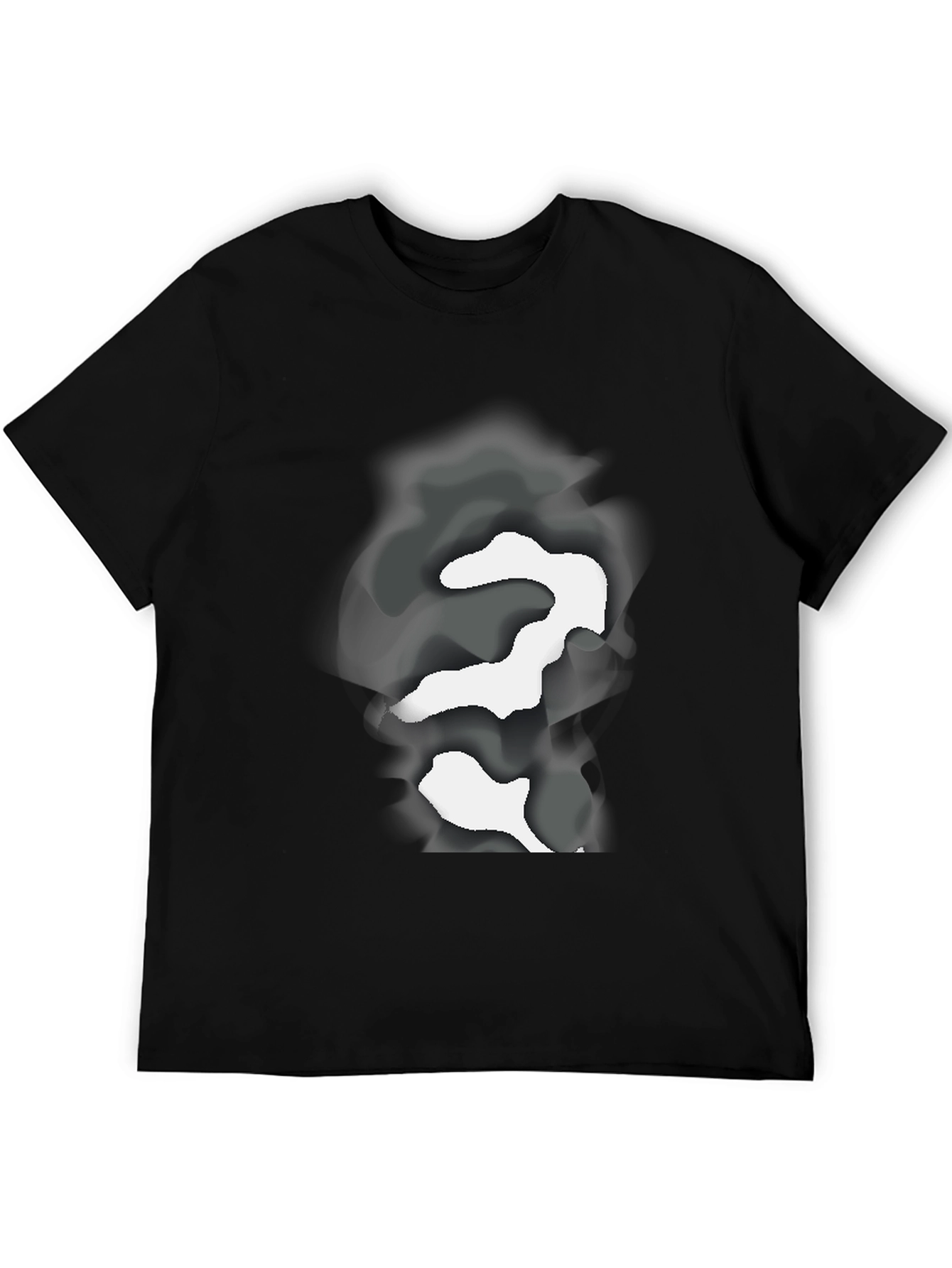 Abstract Camo Graphic Black T-Shirt
